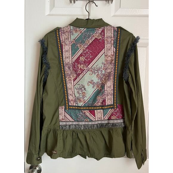 Matilda Jane Olive Boho Patchwork Jacket sz M - Picture 4 of 6